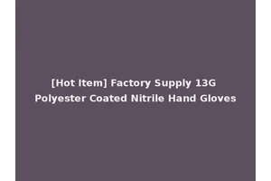 [Hot Item] Factory Supply 13G Polyester Coated Nitrile Hand Gloves
