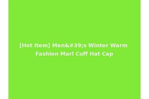 [Hot Item] Men's Winter Warm Fashion Marl Cuff Hat Cap