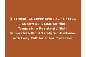 [Hot Item] CE Certificate / XL / L / M / S / Xs Cow Split Leather High Temprature Resistant / High Temprature Proof Safety Work Gloves with Long Cuff for Labor Protection