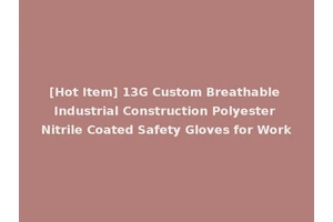 [Hot Item] 13G Custom Breathable Industrial Construction Polyester Nitrile Coated Safety Gloves for Work