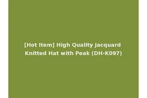 [Hot Item] High Quality Jacquard Knitted Hat with Peak (DH-K097)