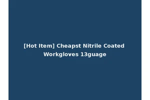 [Hot Item] Cheapst Nitrile Coated Workgloves 13guage