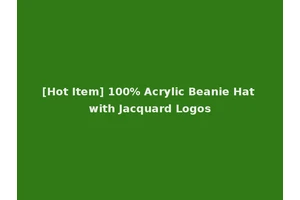 [Hot Item] 100% Acrylic Beanie Hat with Jacquard Logos