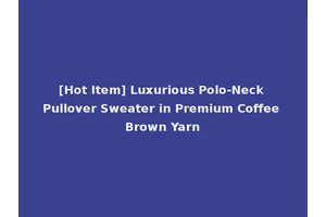 [Hot Item] Luxurious Polo-Neck Pullover Sweater in Premium Coffee Brown Yarn