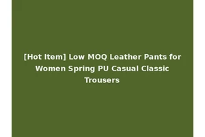 [Hot Item] Low MOQ Leather Pants for Women Spring PU Casual Classic Trousers