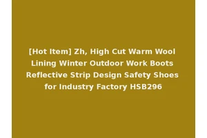 [Hot Item] Zh, High Cut Warm Wool Lining Winter Outdoor Work Boots Reflective Strip Design Safety Shoes for Industry Factory HSB296