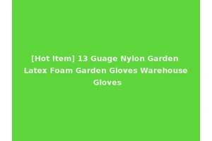 [Hot Item] 13 Guage Nylon Garden Latex Foam Garden Gloves Warehouse Gloves