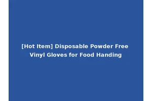 [Hot Item] Disposable Powder Free Vinyl Gloves for Food Handing