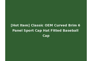 [Hot Item] Classic OEM Curved Brim 6 Panel Sport Cap Hat Fitted Baseball Cap