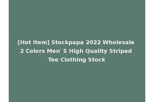 [Hot Item] Stockpapa 2022 Wholesale 2 Colors Men′ S High Quality Striped Tee Clothing Stock