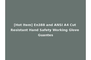 [Hot Item] En388 and ANSI A4 Cut Resistant Hand Safety Working Glove Guantes