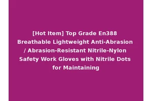[Hot Item] Top Grade En388 Breathable Lightweight Anti-Abrasion / Abrasion-Resistant Nitrile-Nylon Safety Work Gloves with Nitrile Dots for Maintaining