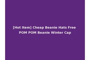 [Hot Item] Cheap Beanie Hats Free POM POM Beanie Winter Cap