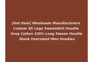 [Hot Item] Wholesale Manufacturers Custom 2D Logo Sweatshirt Hoodie Grey Cotton 100% Long Sleeve Hoodie Blank Oversized Men Hoodies