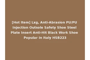 [Hot Item] Lxg, Anti-Abrasion PU/PU Injection Outsole Safety Shoe Steel Plate Insert Anti-Hit Black Work Shoe Popular in Italy HSB223