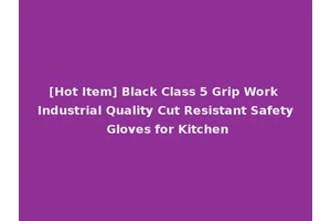 [Hot Item] Black Class 5 Grip Work Industrial Quality Cut Resistant Safety Gloves for Kitchen