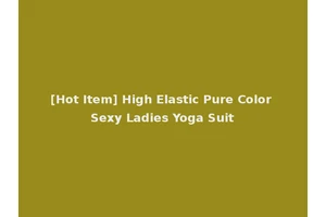 [Hot Item] High Elastic Pure Color Sexy Ladies Yoga Suit