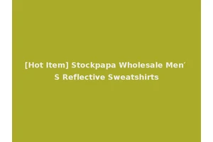 [Hot Item] Stockpapa Wholesale Men′ S Reflective Sweatshirts