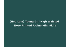 [Hot Item] Young Girl High Waisted Note Printed A-Line Mini Skirt