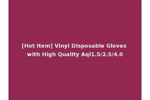 [Hot Item] Vinyl Disposable Gloves with High Quality Aql1.5/2.5/4.0