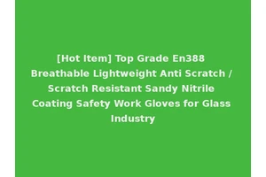 [Hot Item] Top Grade En388 Breathable Lightweight Anti Scratch / Scratch Resistant Sandy Nitrile Coating Safety Work Gloves for Glass Industry