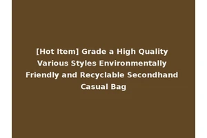 [Hot Item] Grade a High Quality Various Styles Environmentally Friendly and Recyclable Secondhand Casual Bag