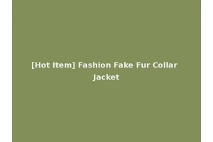[Hot Item] Fashion Fake Fur Collar Jacket