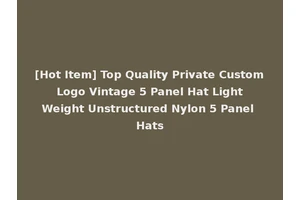 [Hot Item] Top Quality Private Custom Logo Vintage 5 Panel Hat Light Weight Unstructured Nylon 5 Panel Hats