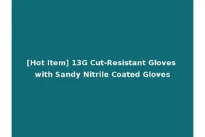 [Hot Item] 13G Cut-Resistant Gloves with Sandy Nitrile Coated Gloves