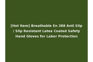 [Hot Item] Breathable En 388 Anti Slip / Slip Resistant Latex Coated Safety Hand Gloves for Labor Protection
