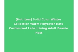[Hot Item] Solid Color Winter Collection Warm Polyester Hats Customized Label Lining Adult Beanie Hats