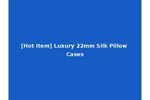 [Hot Item] Luxury 22mm Silk Pillow Cases