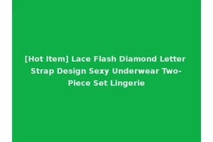 [Hot Item] Lace Flash Diamond Letter Strap Design Sexy Underwear Two-Piece Set Lingerie