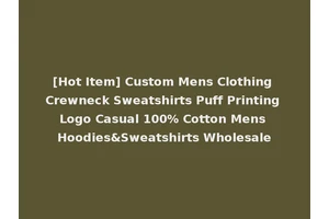 [Hot Item] Custom Mens Clothing Crewneck Sweatshirts Puff Printing Logo Casual 100% Cotton Mens Hoodies&Sweatshirts Wholesale