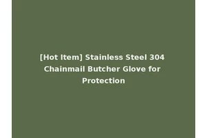 [Hot Item] Stainless Steel 304 Chainmail Butcher Glove for Protection