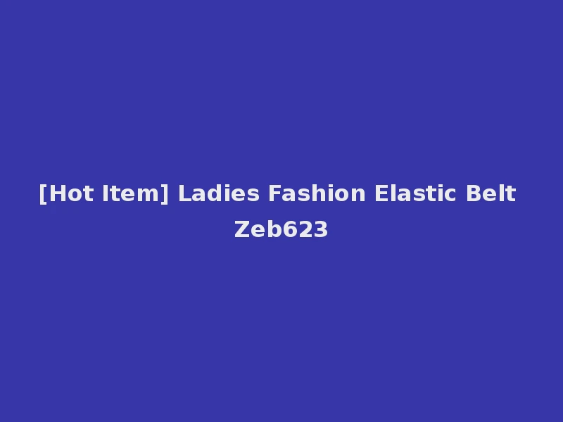 [Hot Item] Ladies Fashion Elastic Belt Zeb623