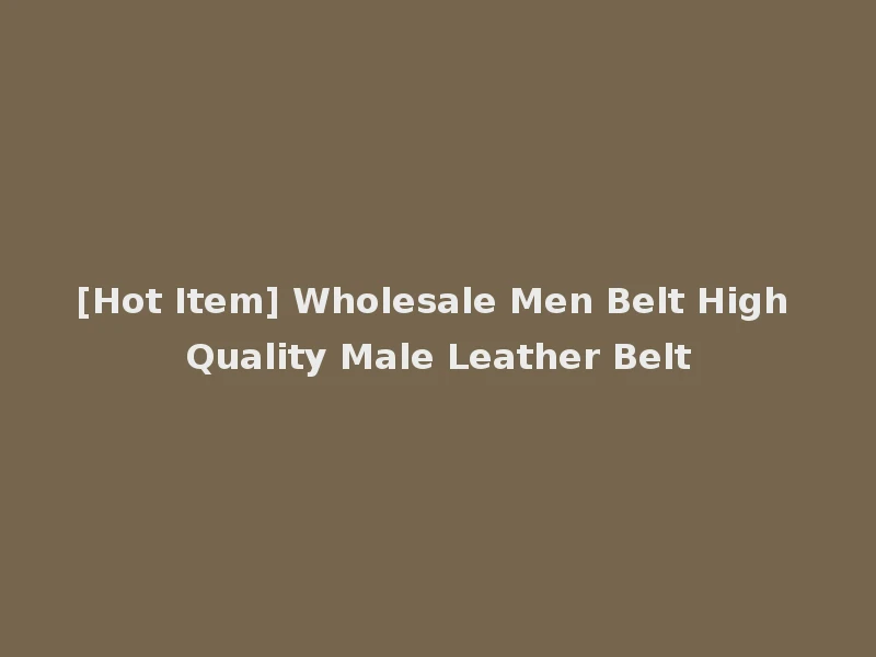 [Hot Item] Wholesale Men Belt High Quality Male Leather Belt