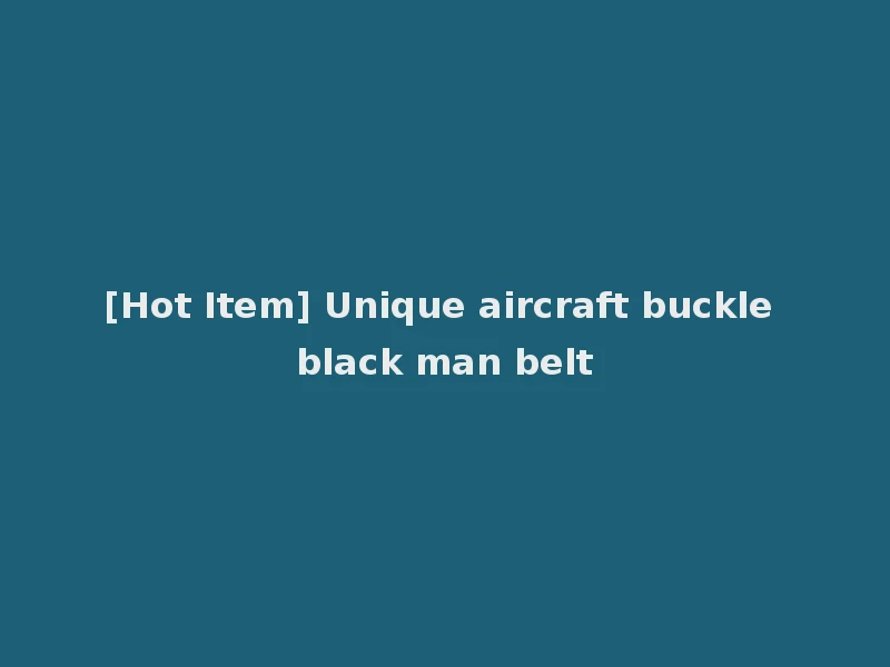 [Hot Item] Unique aircraft buckle black man belt
