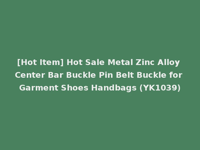 [Hot Item] Hot Sale Metal Zinc Alloy Center Bar Buckle Pin Belt Buckle for Garment Shoes Handbags (YK1039)