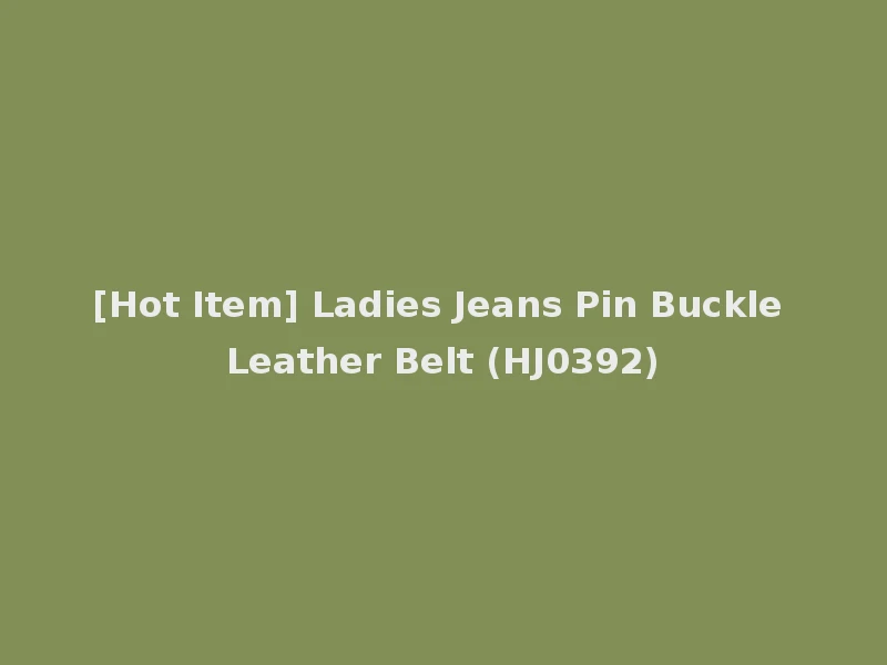 [Hot Item] Ladies Jeans Pin Buckle Leather Belt (HJ0392)