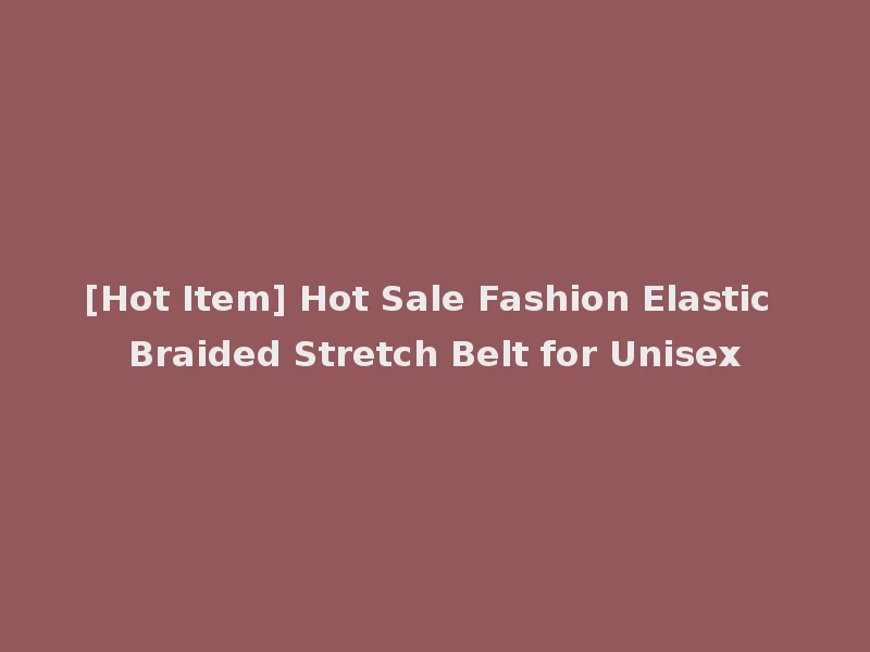 [Hot Item] Hot Sale Fashion Elastic Braided Stretch Belt for Unisex