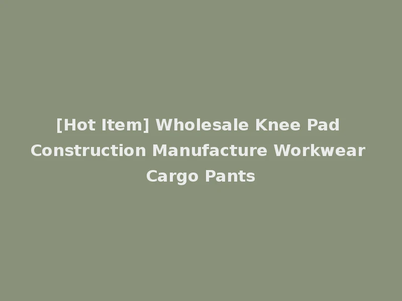 [Hot Item] Wholesale Knee Pad Construction Manufacture Workwear Cargo Pants