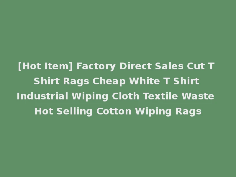 [Hot Item] Factory Direct Sales Cut T Shirt Rags Cheap White T Shirt Industrial Wiping Cloth Textile Waste Hot Selling Cotton Wiping Rags