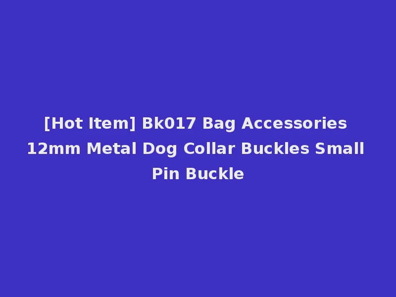 [Hot Item] Bk017 Bag Accessories 12mm Metal Dog Collar Buckles Small Pin Buckle