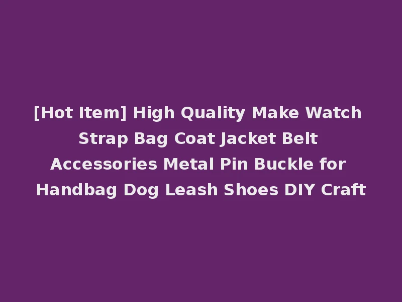 [Hot Item] High Quality Make Watch Strap Bag Coat Jacket Belt Accessories Metal Pin Buckle for Handbag Dog Leash Shoes DIY Craft