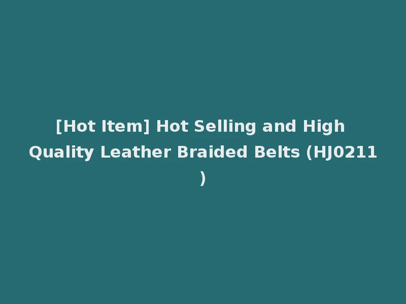 [Hot Item] Hot Selling and High Quality Leather Braided Belts (HJ0211)