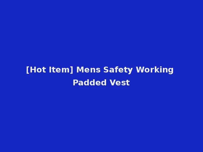 [Hot Item] Mens Safety Working Padded Vest