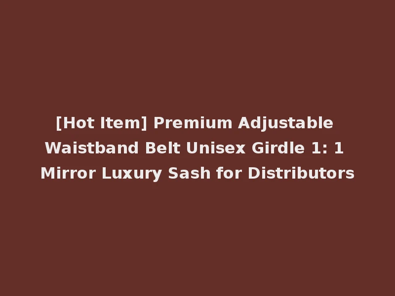 [Hot Item] Premium Adjustable Waistband Belt Unisex Girdle 1: 1 Mirror Luxury Sash for Distributors