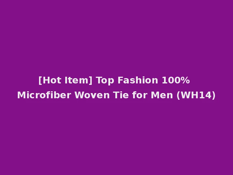 [Hot Item] Top Fashion 100% Microfiber Woven Tie for Men (WH14)