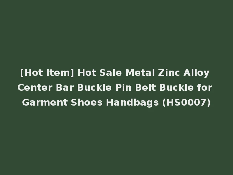 [Hot Item] Hot Sale Metal Zinc Alloy Center Bar Buckle Pin Belt Buckle for Garment Shoes Handbags (HS0007)